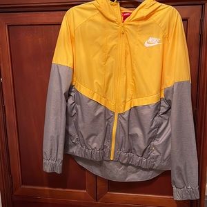 Nike Yellow and Grey Windbreaker